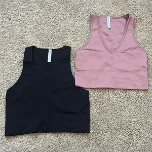 Athleta Aurora Crop Rib Tanks
